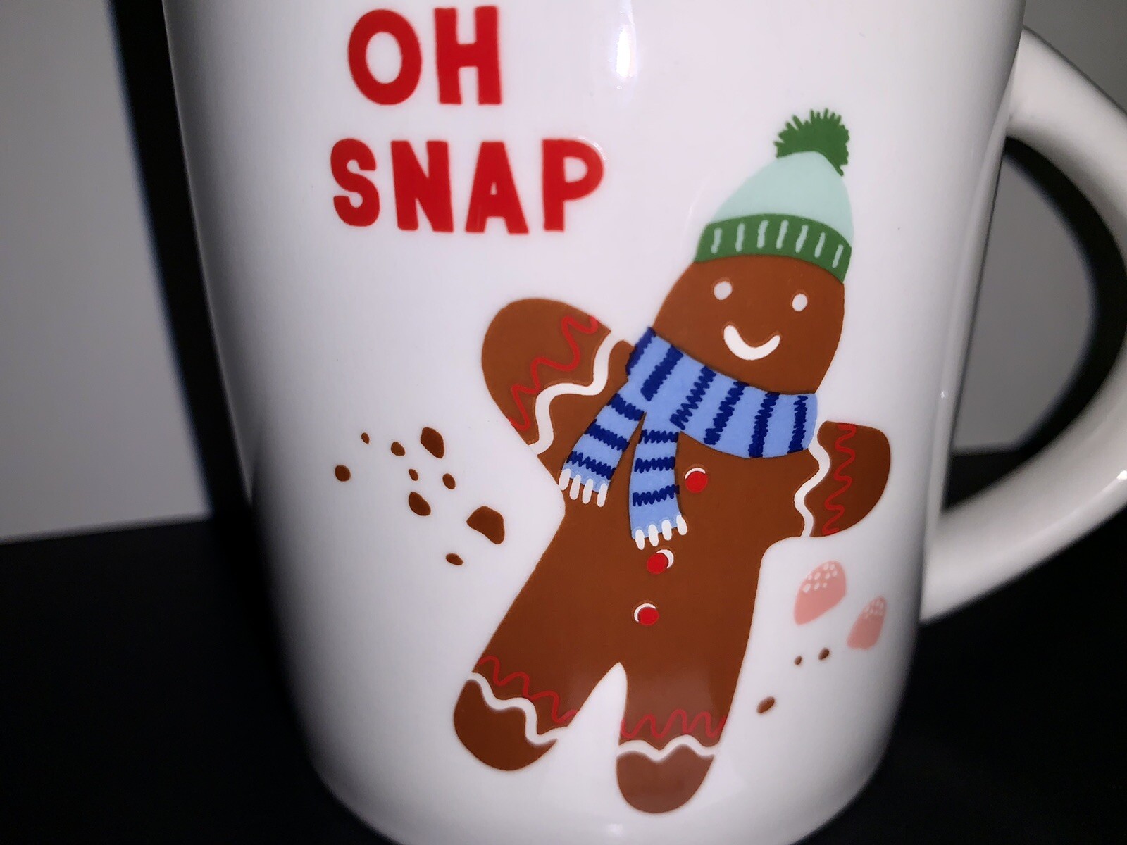 Wondershop GINGERBREAD MAN OH SNAP Stoneware Holiday Baker’s Coffee MUG Cup