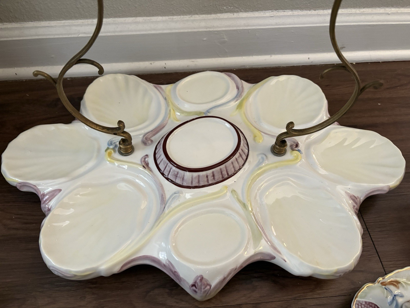 Vintage capodimonte 14 Piece Espresso Or Tea Serving Set On Stand Made In Italy