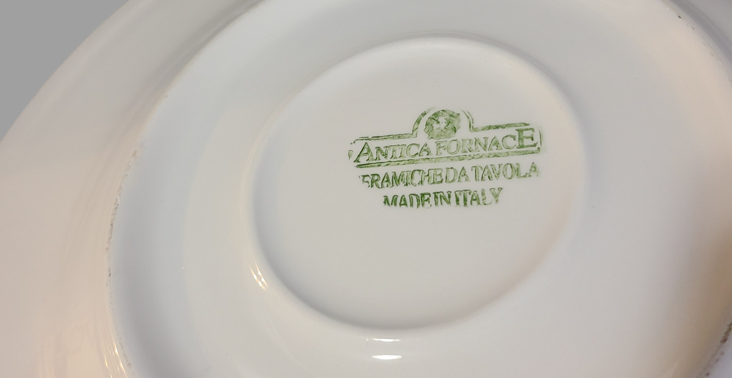 Antica Fornace Serving Platter Made in Italy Fig Pomegranate Artichoke Motif