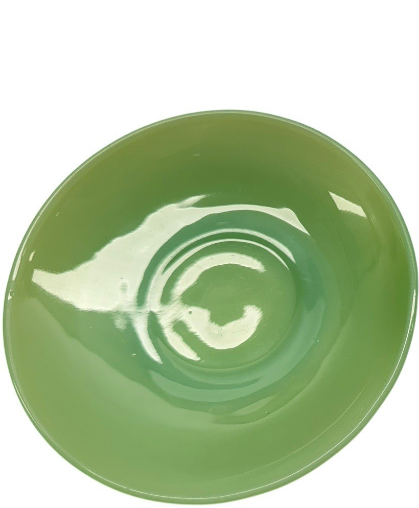 RARE 1940s Fire King Jadeite Restaurant Ware Saucer Heavy Smooth Glass