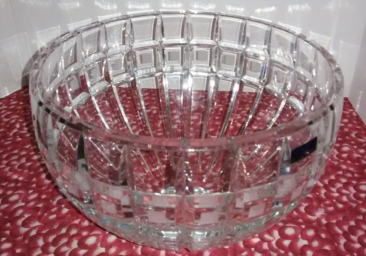 Marquis by Waterford Leaded Crystal Quadrata Large 10″ Bowl w/etch
