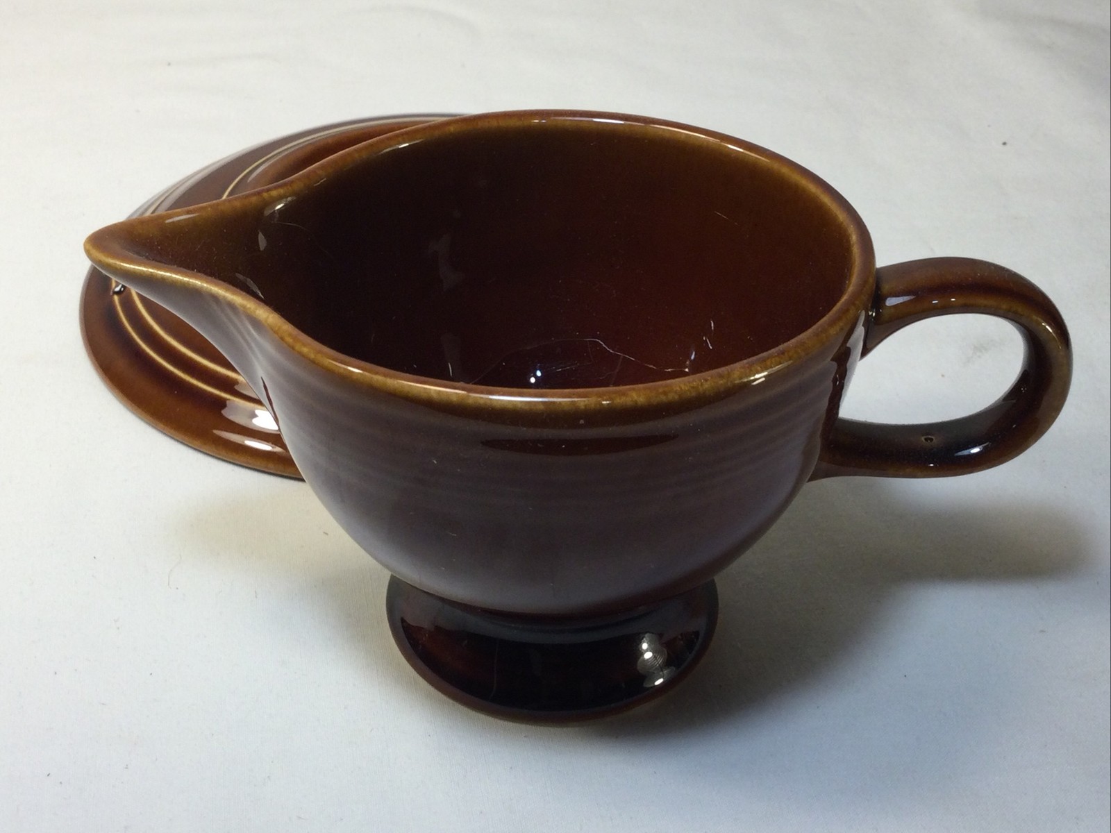 Creamer and Saucer Amberstone by Sheffield
