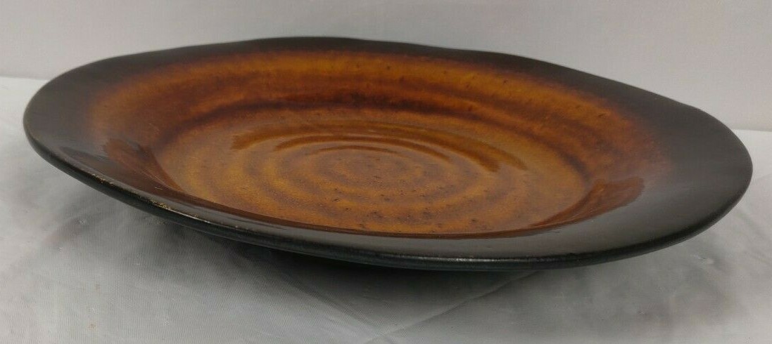 Gourmet Expressions Classic Marcella 11 3/8″ Dinner Plate RUSTIC Brown/Black