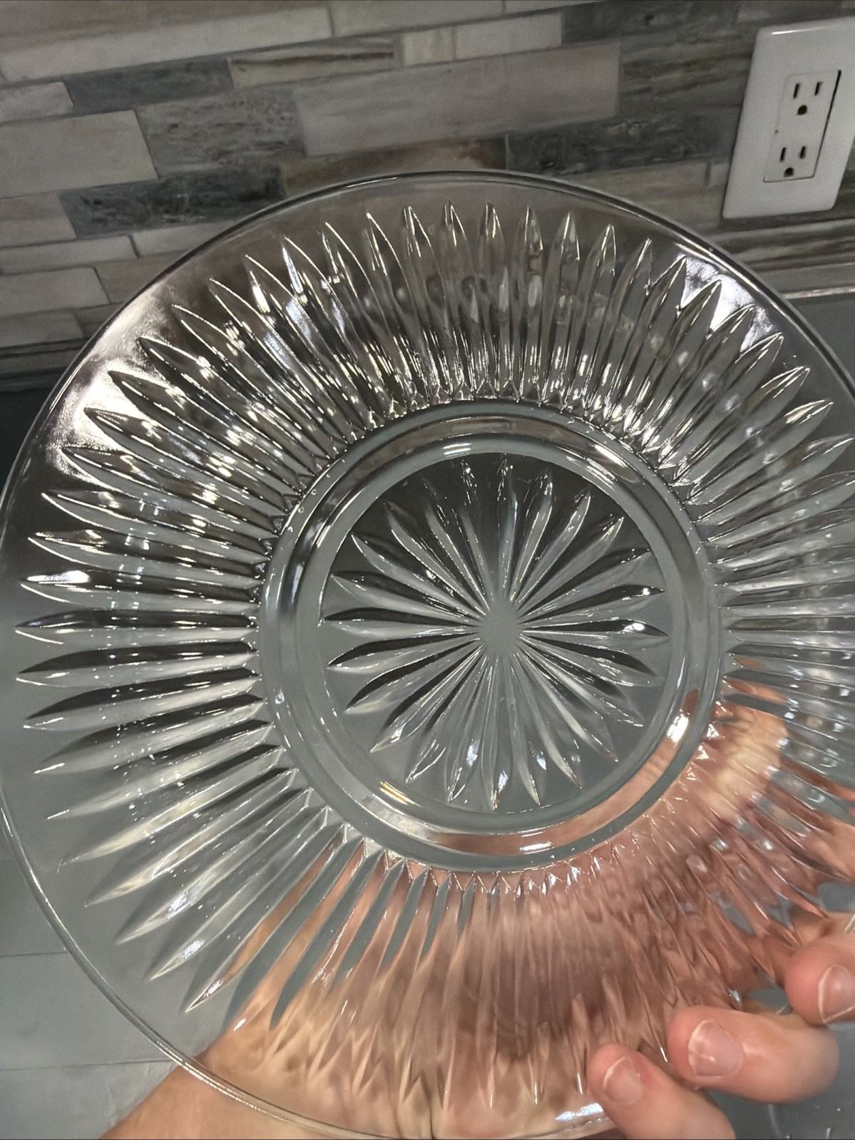 Vtg Malaysia KIG Center Star Dinner Plate 10”