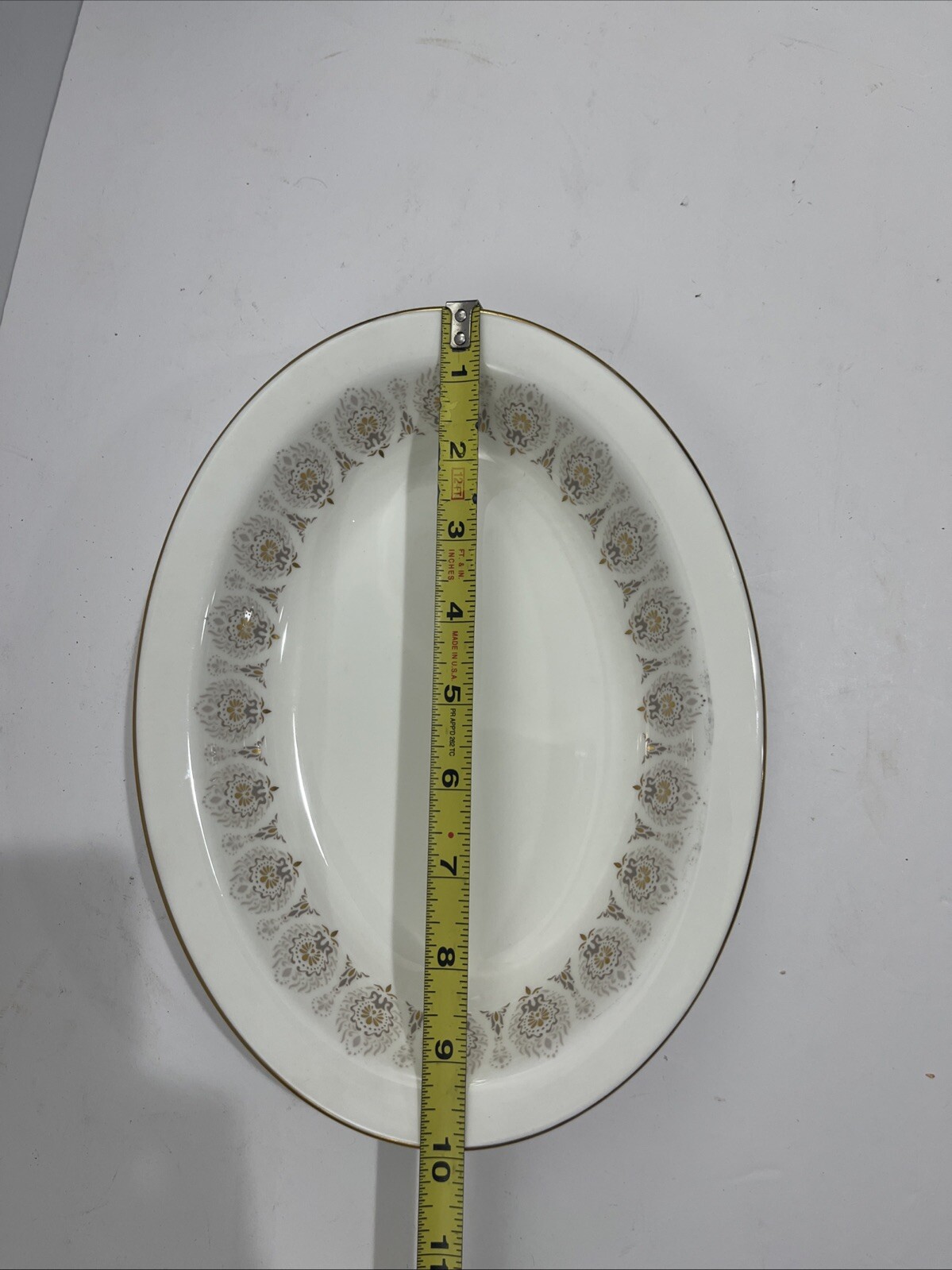 Vintage Wedgwood Medina Beige Bone China Oval Vegetable Serving Bowl 10”