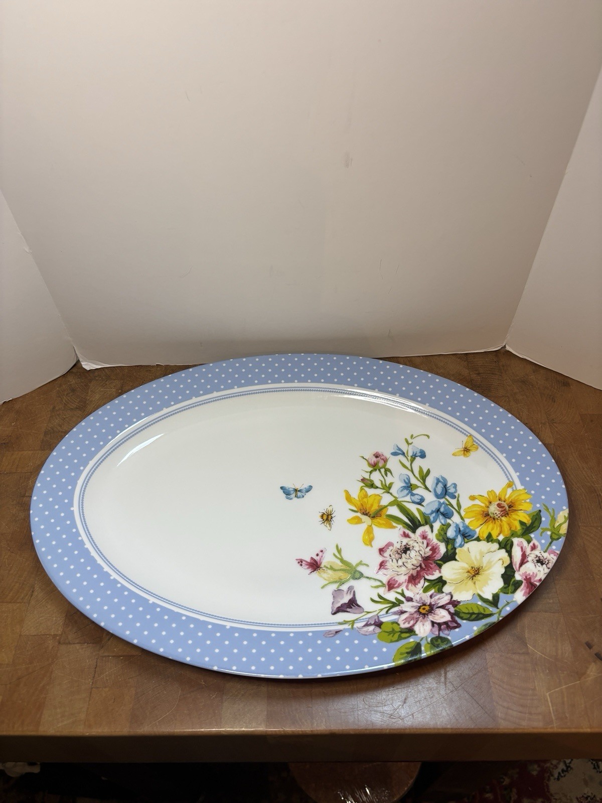 Vtg Katie Alice English Garden Oval Platter Plate 2546896