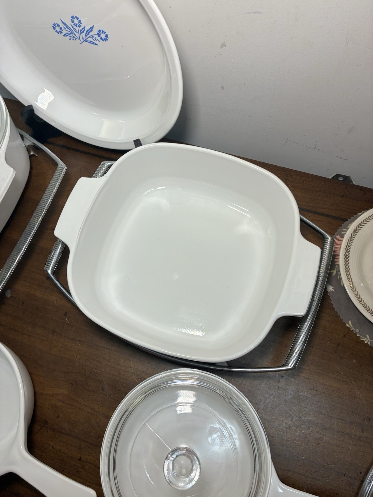 12p Vintage CorningWare Blue Cornflower Dish Set 6 Sizes Trivets EUC