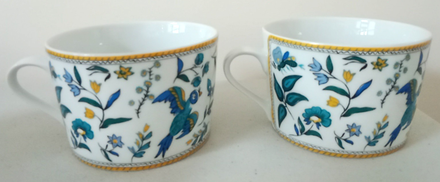 MISTRAL by SOLAFRANCE Bone China Coffee Mug Tea Cup 1994 Retired & Rare SET of 2