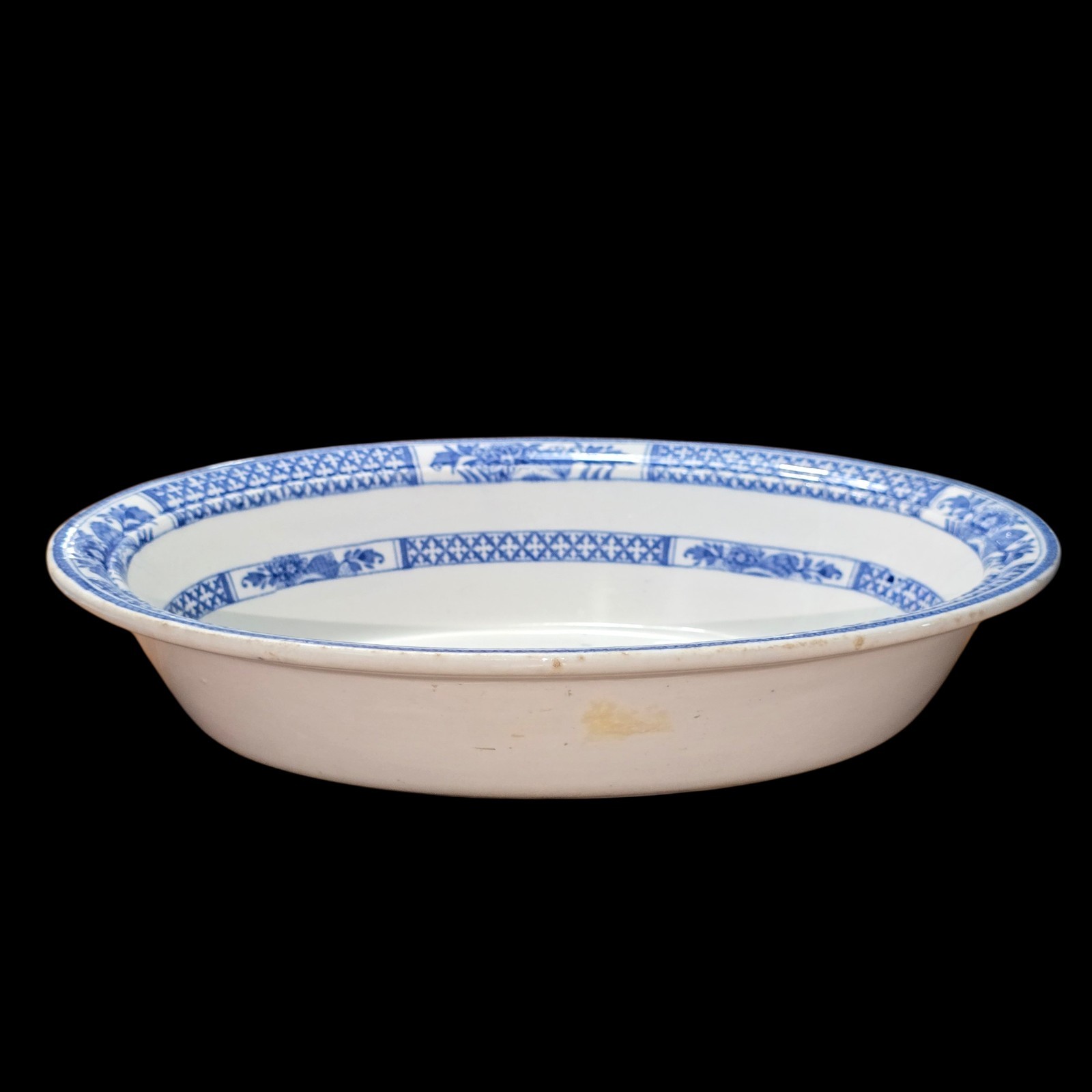 Booths Nankin #659846 English Serving Bowl In Blue & White Ironstone 1930s