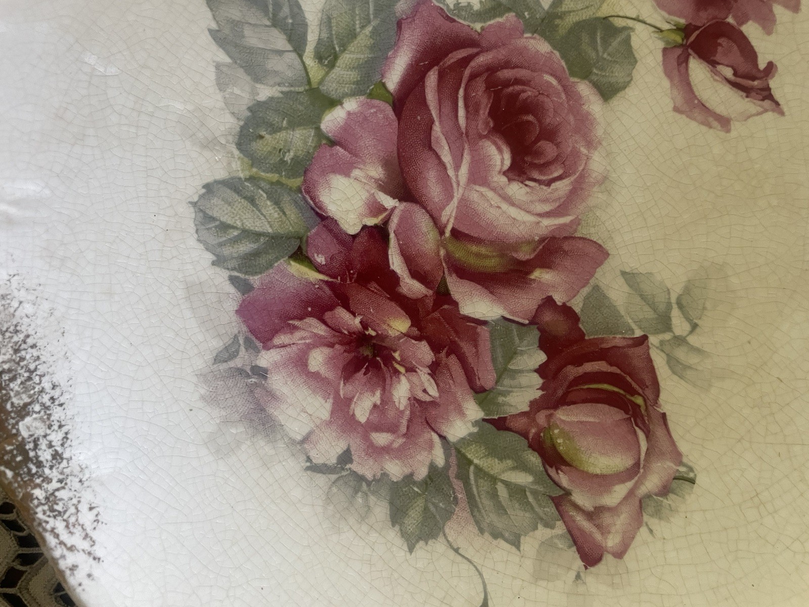 Antique Buffalo Pottery Floral Plate circa 1905-20 Excellent Condition HTF!!