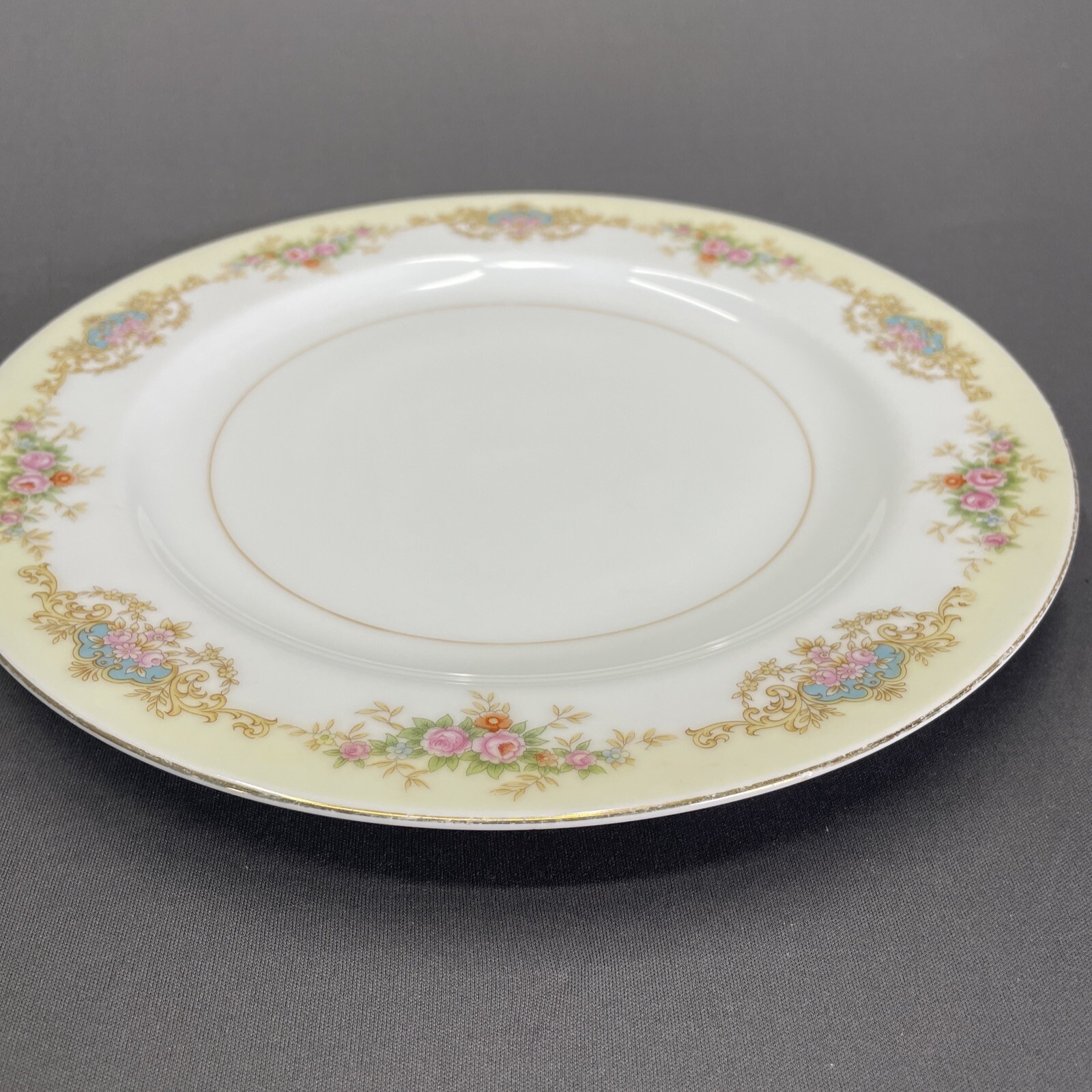 Noritake N655 Dinner Plate 9 3/4 Replacement Imperial China Yellow Border Floral