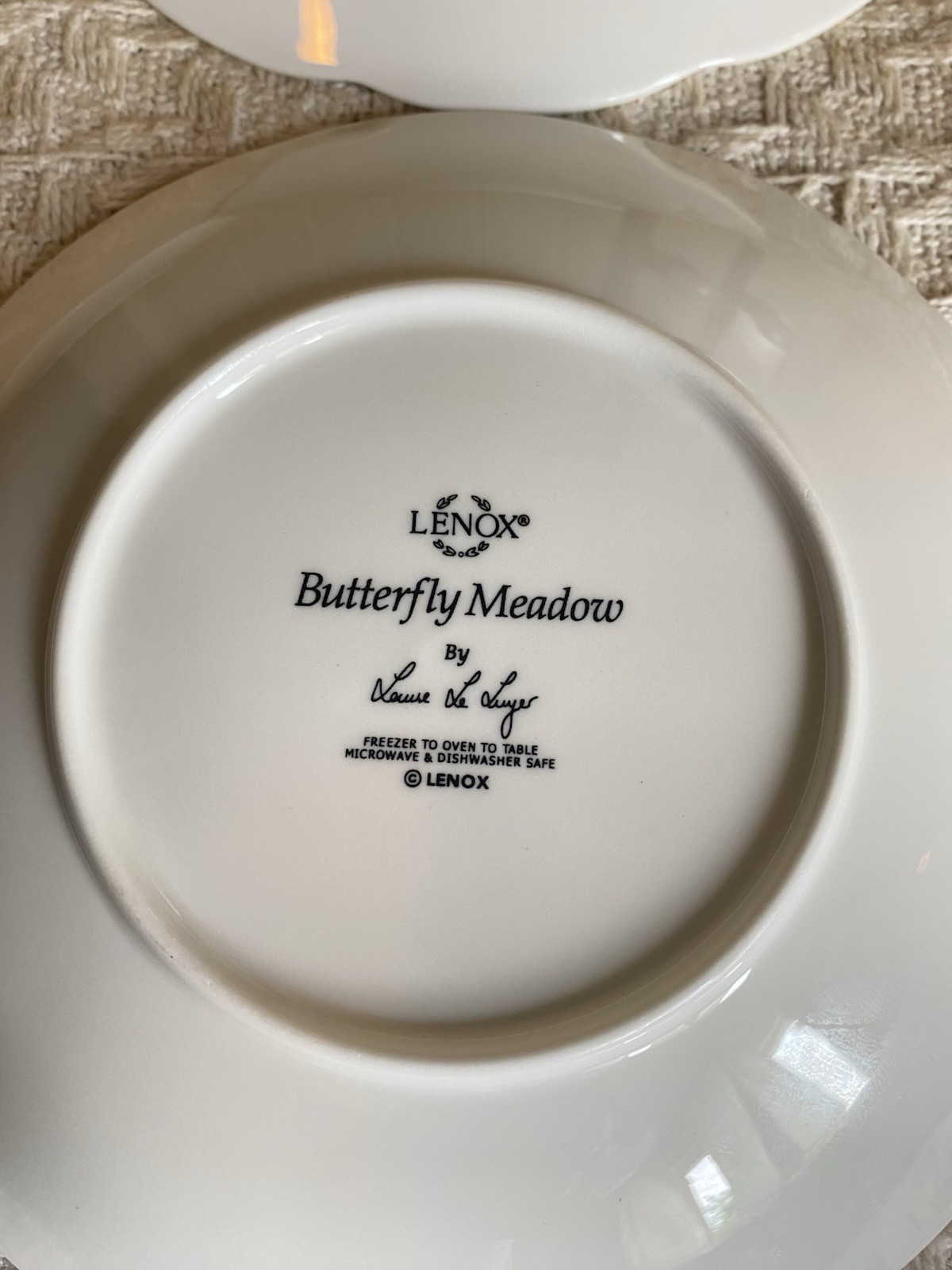 4 Vintage Lenox Butterfly Meadow Lily Flower Dragonfly Party Plate Set 1999 6.5”
