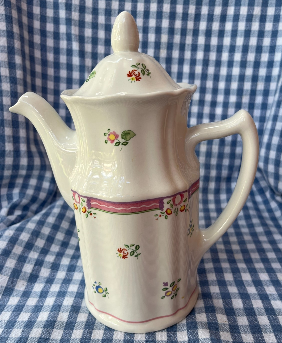 VINTAGE ~ “ALICE” EXCLUSIVE TO LAURA ASHLEY ~ 4 CUP COFFEE POT & LID ~ ENGLAND
