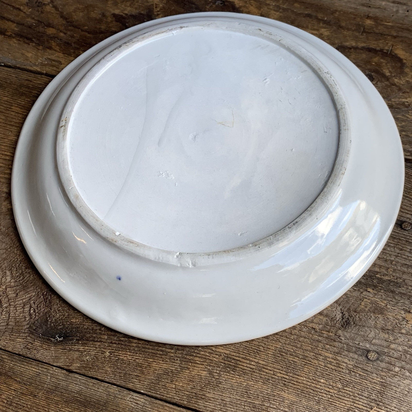 Blue White Serving Dish 10.5” Round Ceramic Earthenware