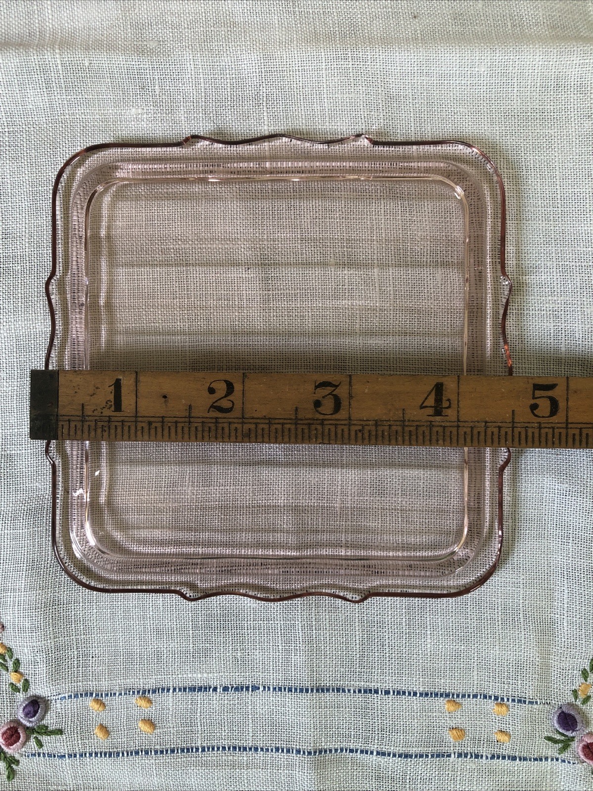Vintage Jeannette Glass Jenny Ware Pink Depression Glass Refrigerator Dish With