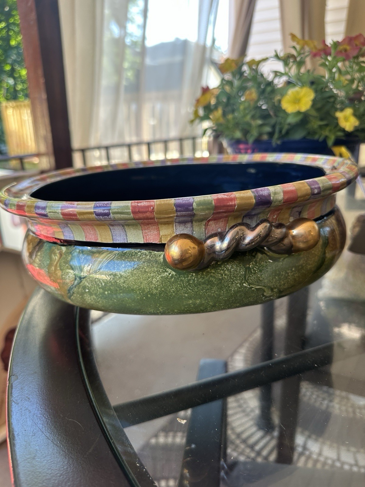 McKenzie Childs Large Bowl 1 Pc