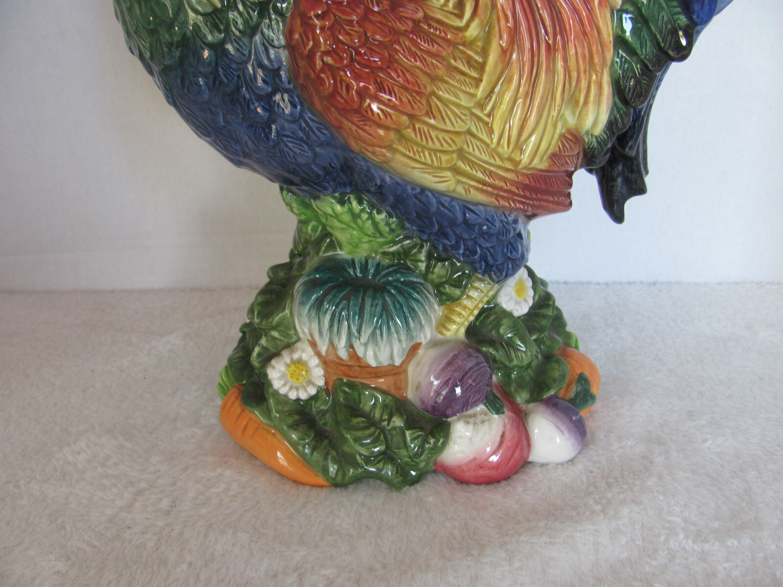 Fitz & Floyd Classics Country Gourmet Rooster 12” Tall Pitcher Centerpiece