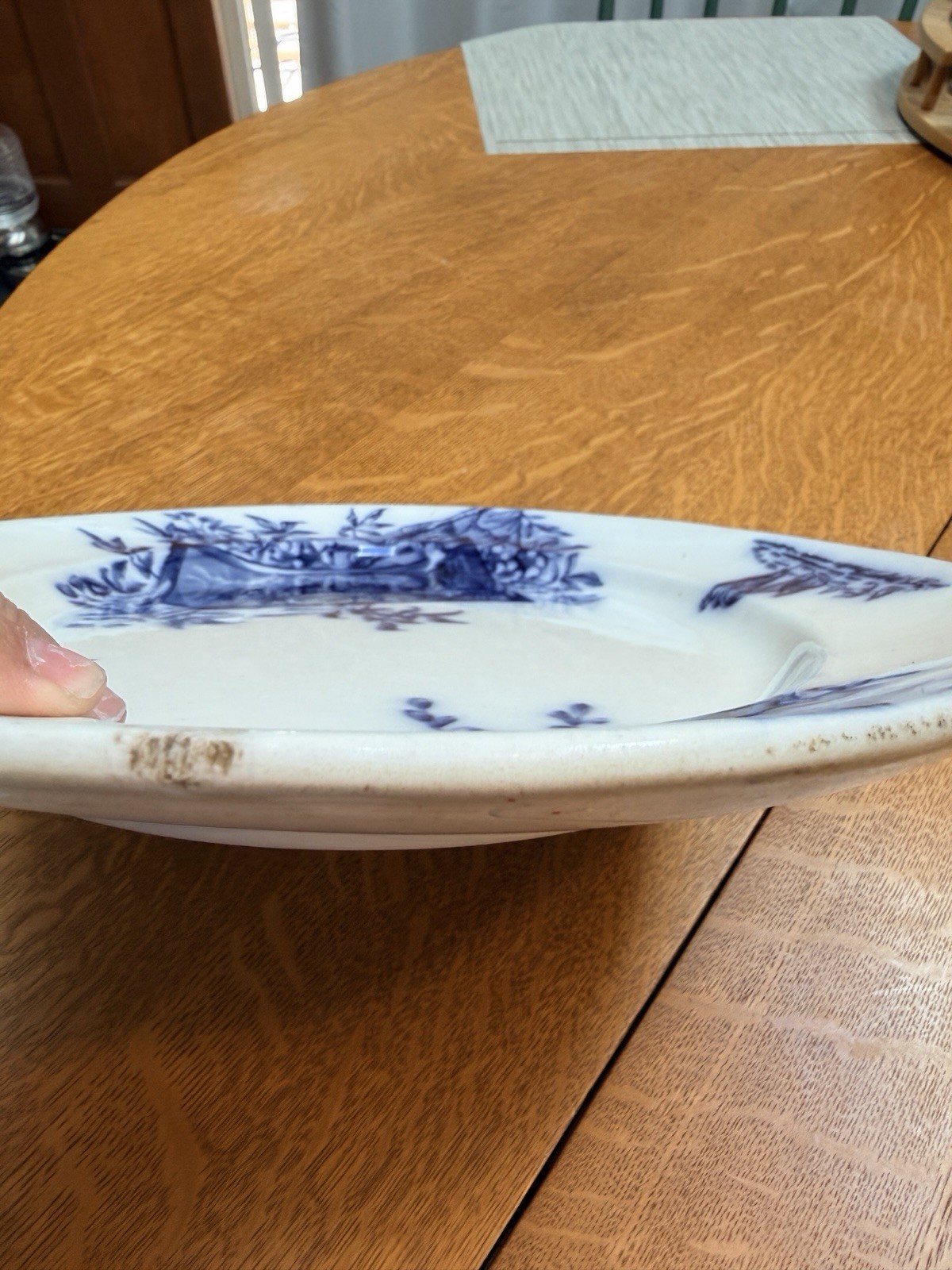 Davenport ‘Osborne’ Aesthetic Movement Flow Blue 15.5” Platter Very Nice!
