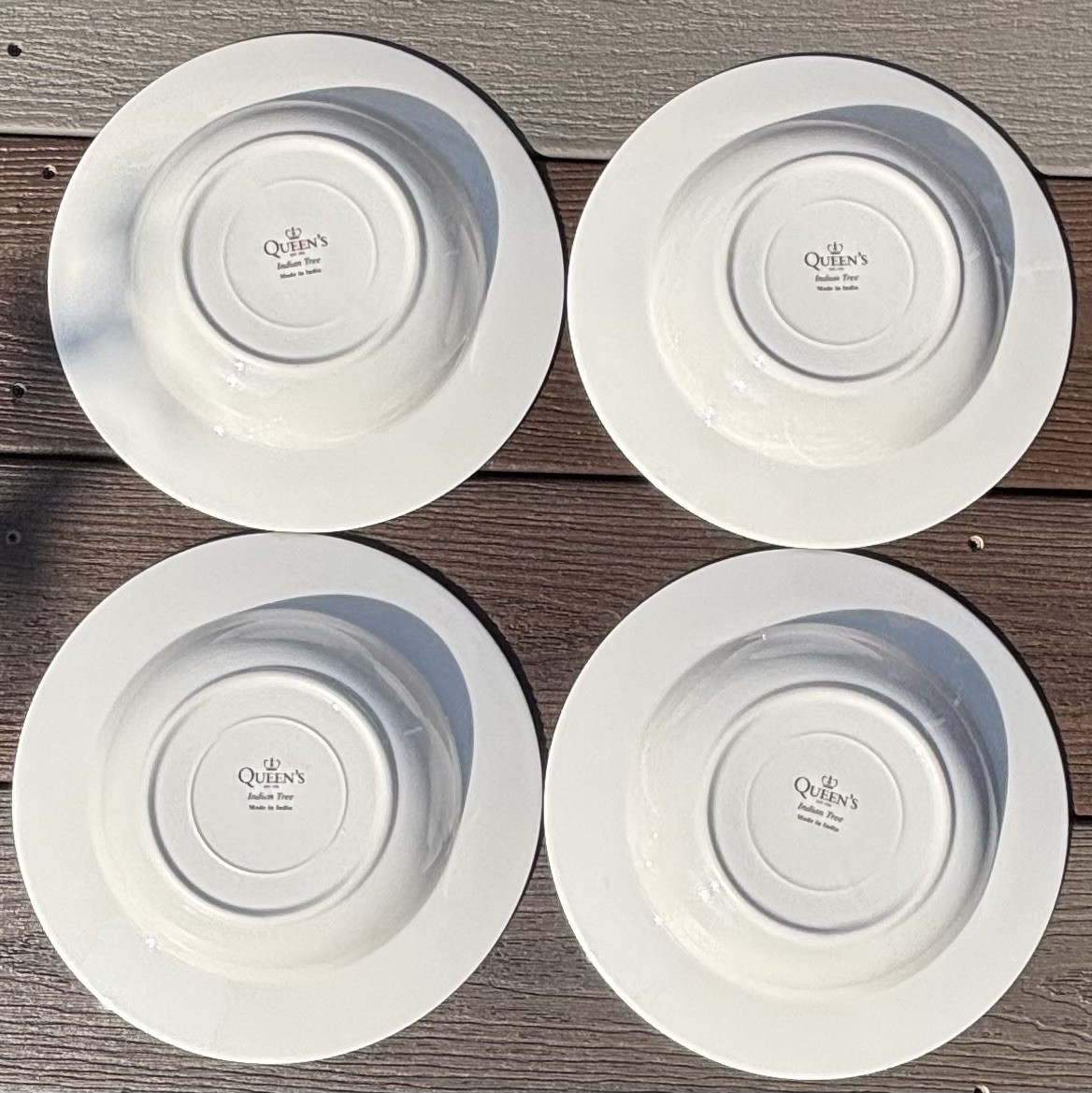 Queen’s Indian Tree Rim Soup Salad Bowls 8.5″ – Set of 4 Multicolor Floral