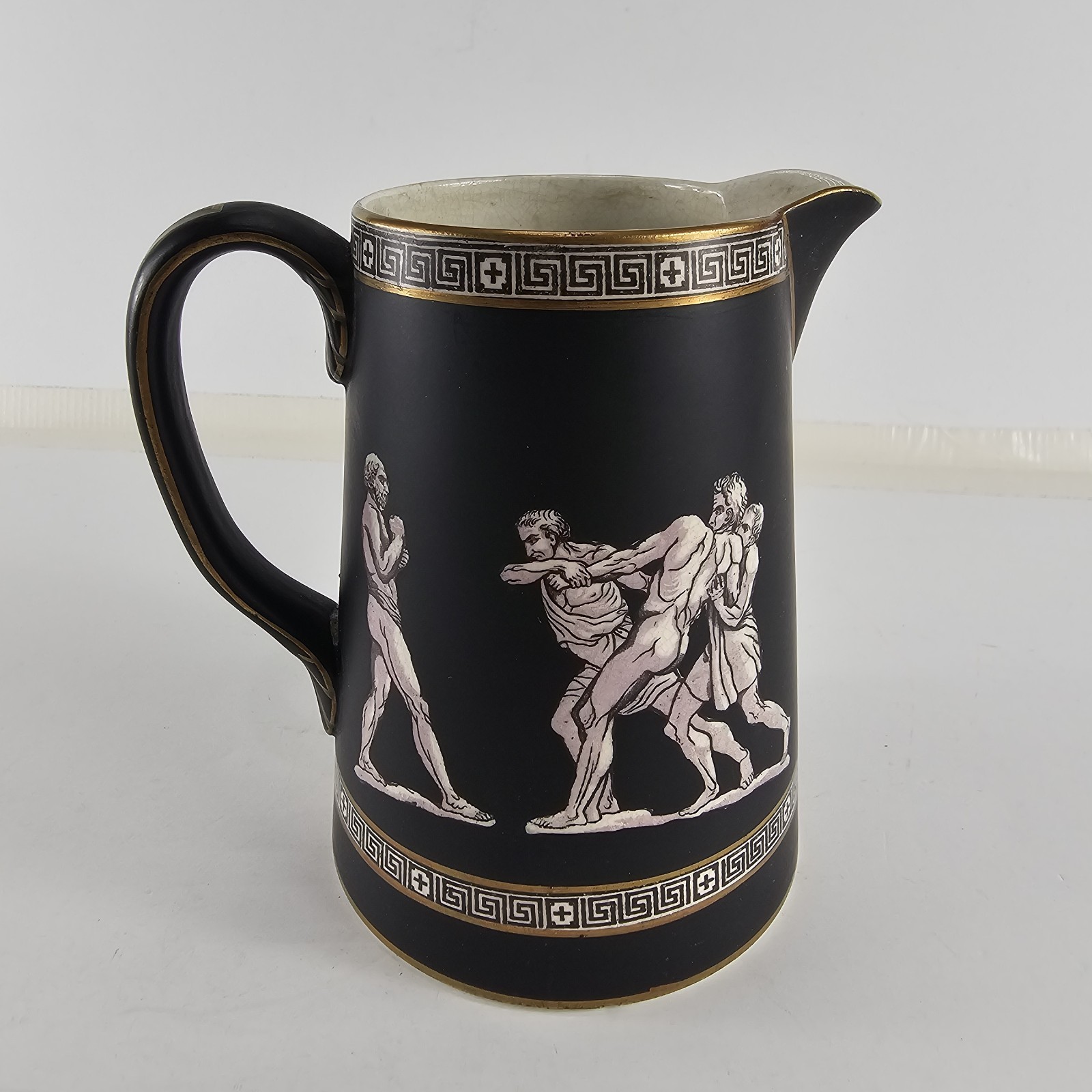 Vtg Pratt Fenton Old Greek Pitcher 5in