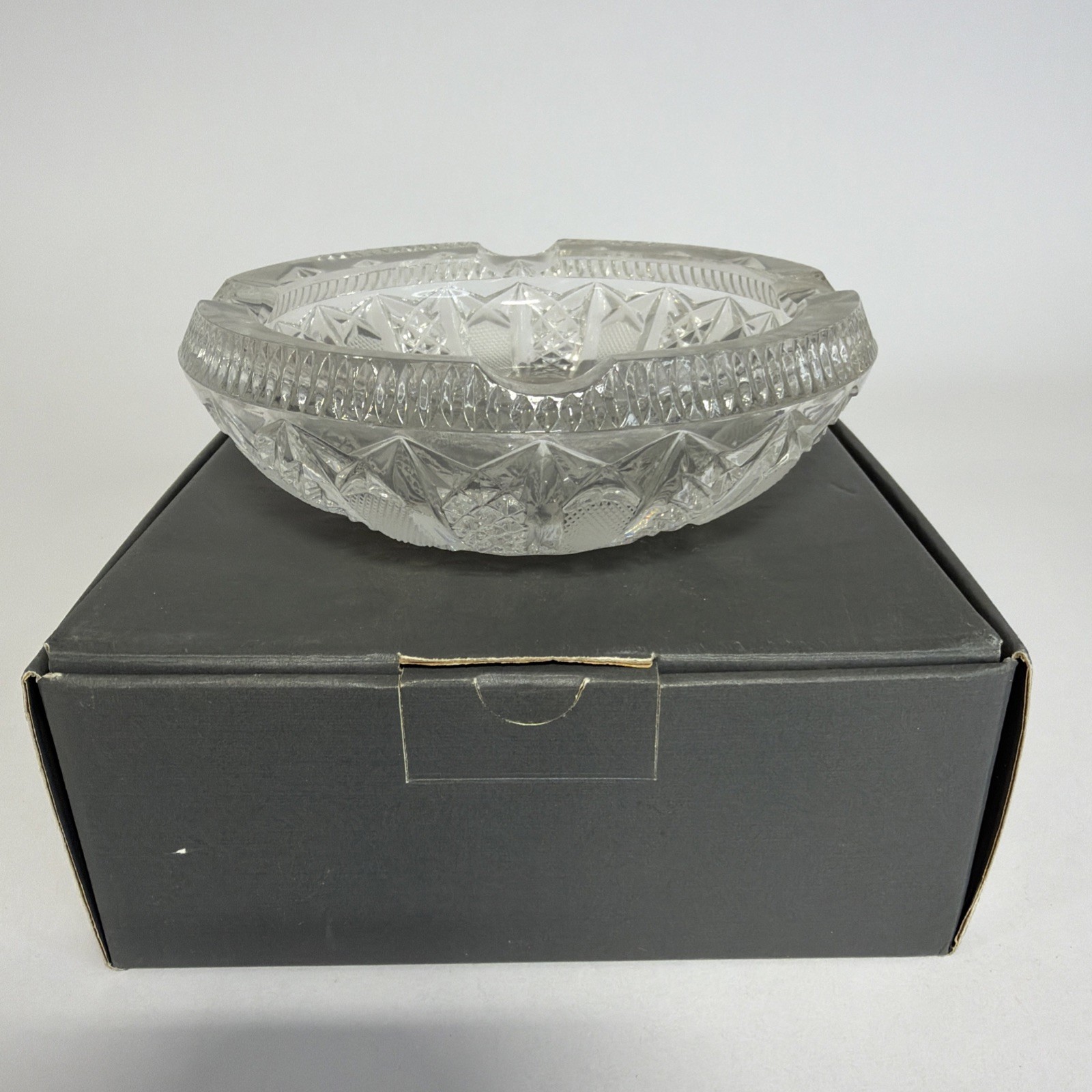 Waterford Crystal Lismore Cut 5″ Crystal Round Party Dish with Original Box