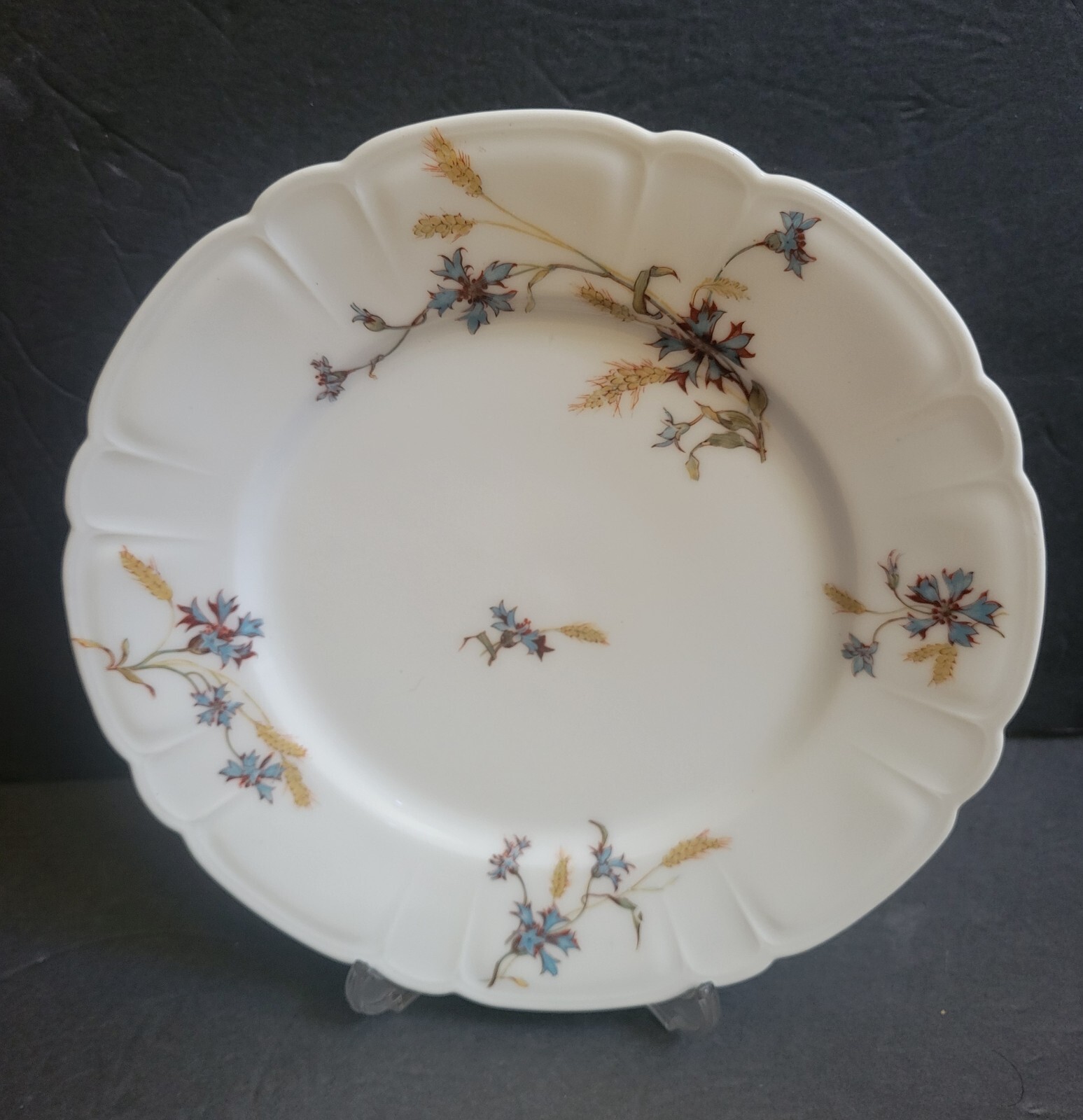 Set of 7 Haviland Limoges Schleiger 73 Blue Cornflower Salad Plates NEW