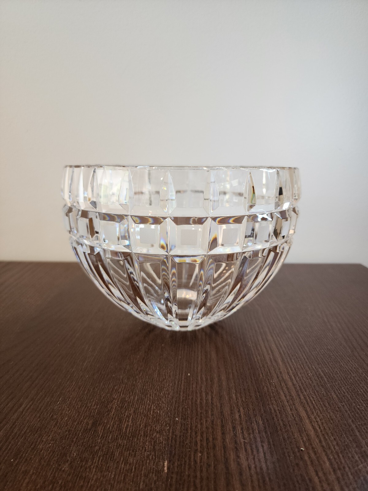 Marquis By Waterford Crystal “Quadrata” 7.5″ Bowl -Heavy- Excellent Condition