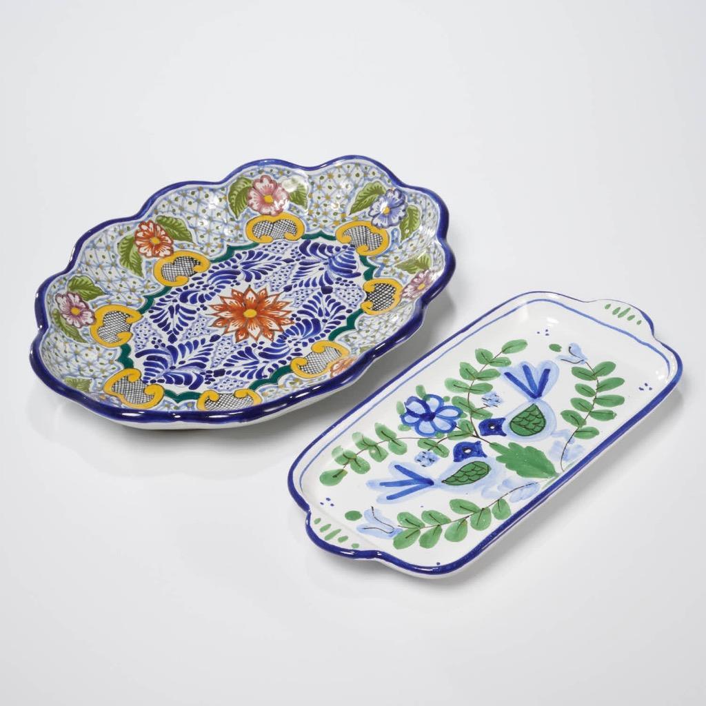 Mixed Majolica Lot Spain Italy Mexico Hand Painted Pottery Serving Bowl Dish 5pc