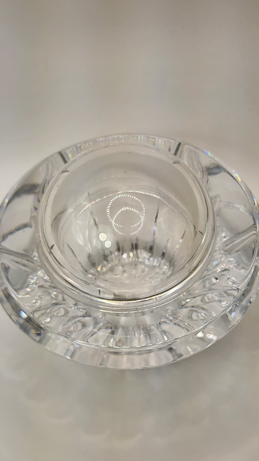 VTG Mikasa Crystal Caviar Server Lidded Bowl Made in Slovenia Heavy Cut Glass