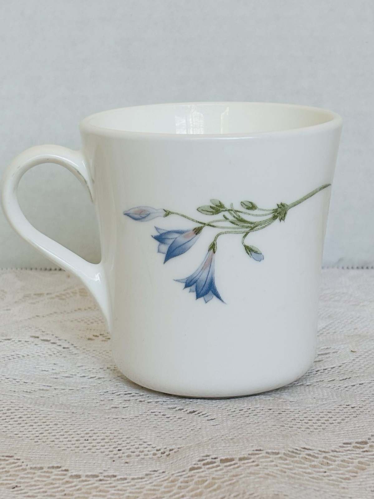Corelle Blue Dusk Floral 8oz Mugs Vintage Collectible Set of 4 RARE