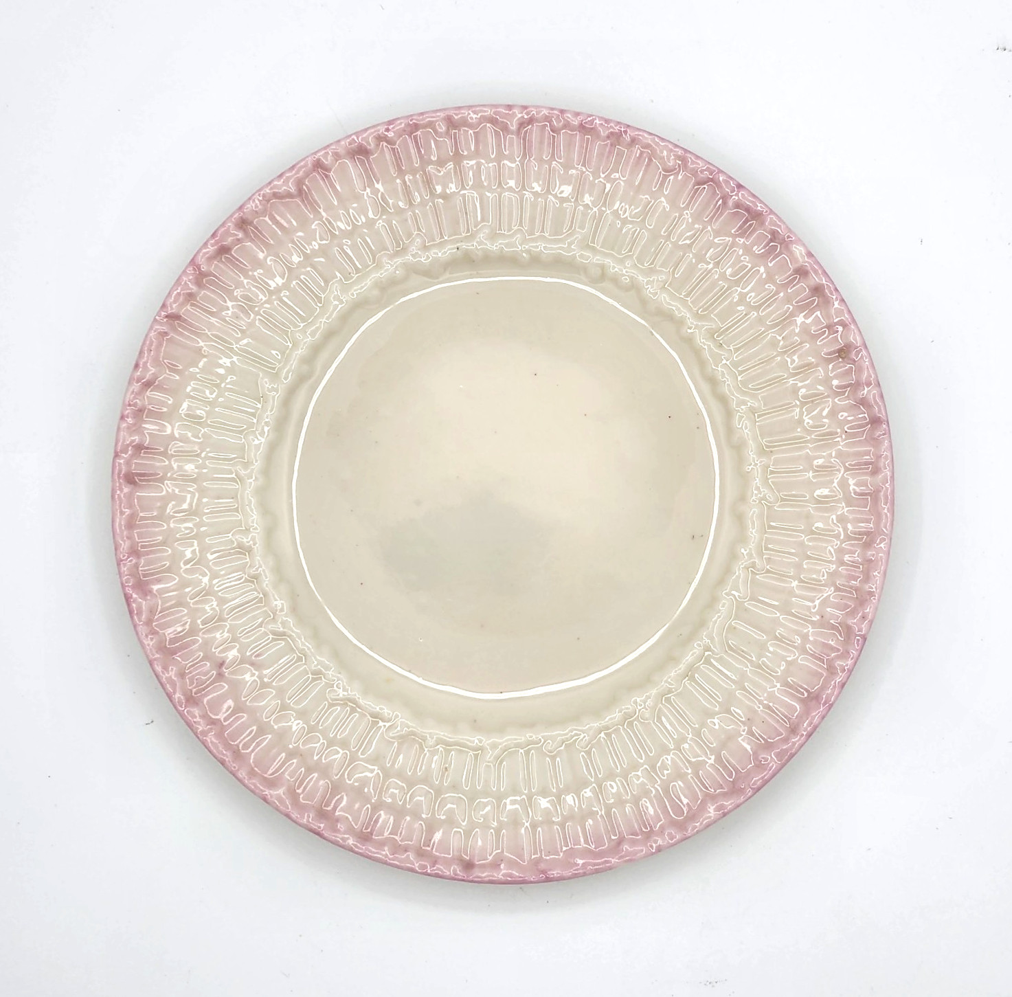 One Rare Belleek Pink Limpet Bread Plate No Gold Trim 3rd Black Mark-5 available