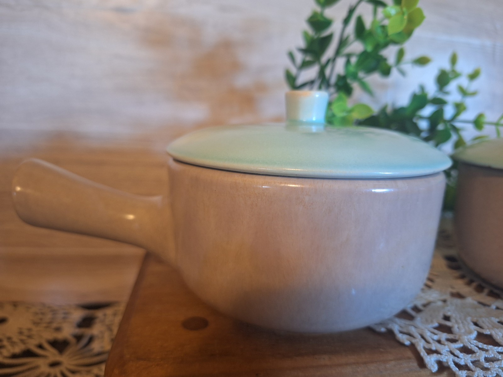 Set of 4 Vntg. La Solana Pottery Soup Crocks with handles, Chili Bowls,…