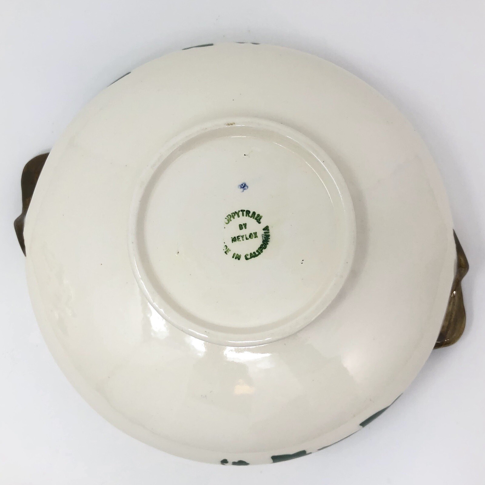 Vintage METLOX POPPYTRAIL CALIFORNIA IVY 11” Round Covered Casserole Dish LEAF