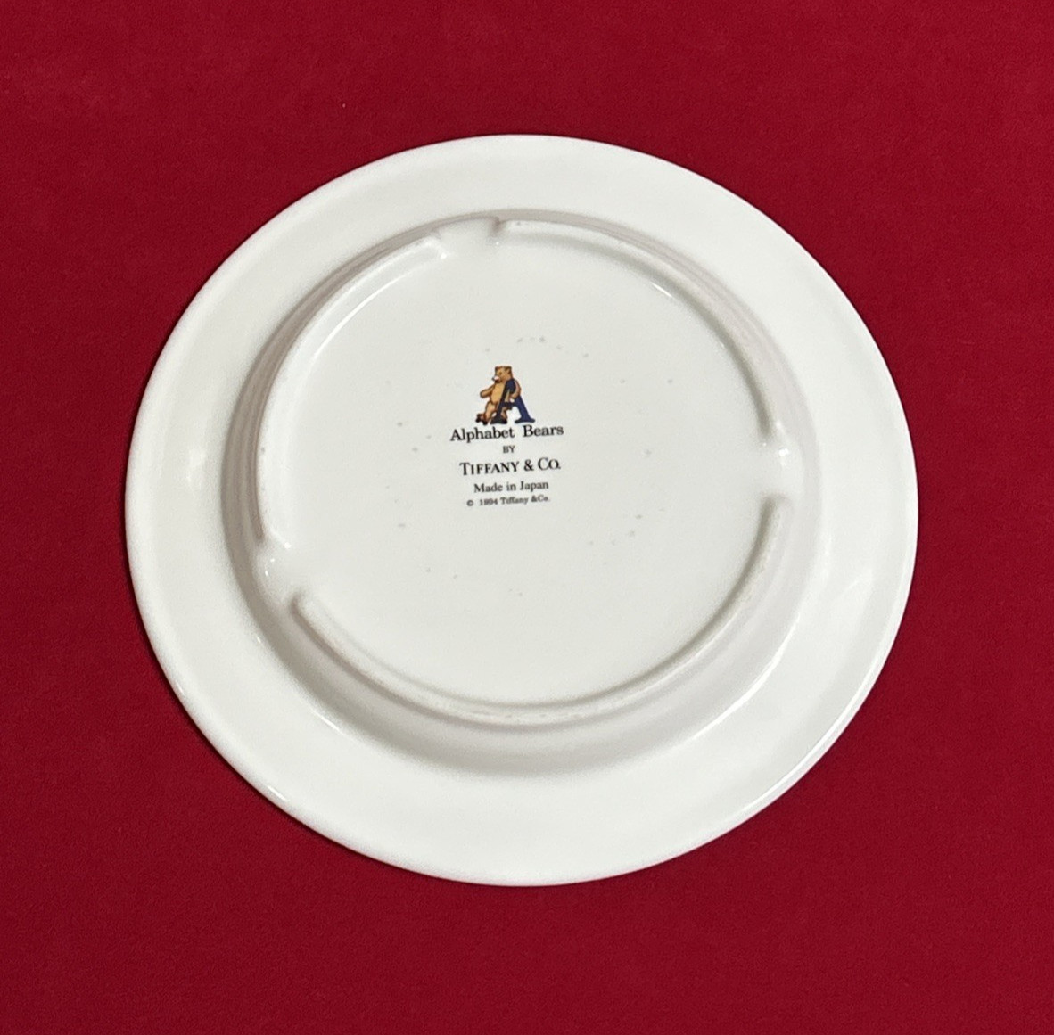 Tiffany & Co. ALPHABET BEARS 8-3/4″ Child’s Divided Plate, Dish EUC