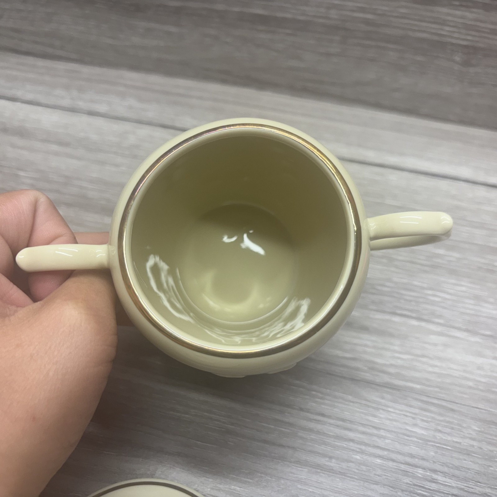 1995 Lenox Spice Garden Creamer & Sugar Bowl with Lid Y0011