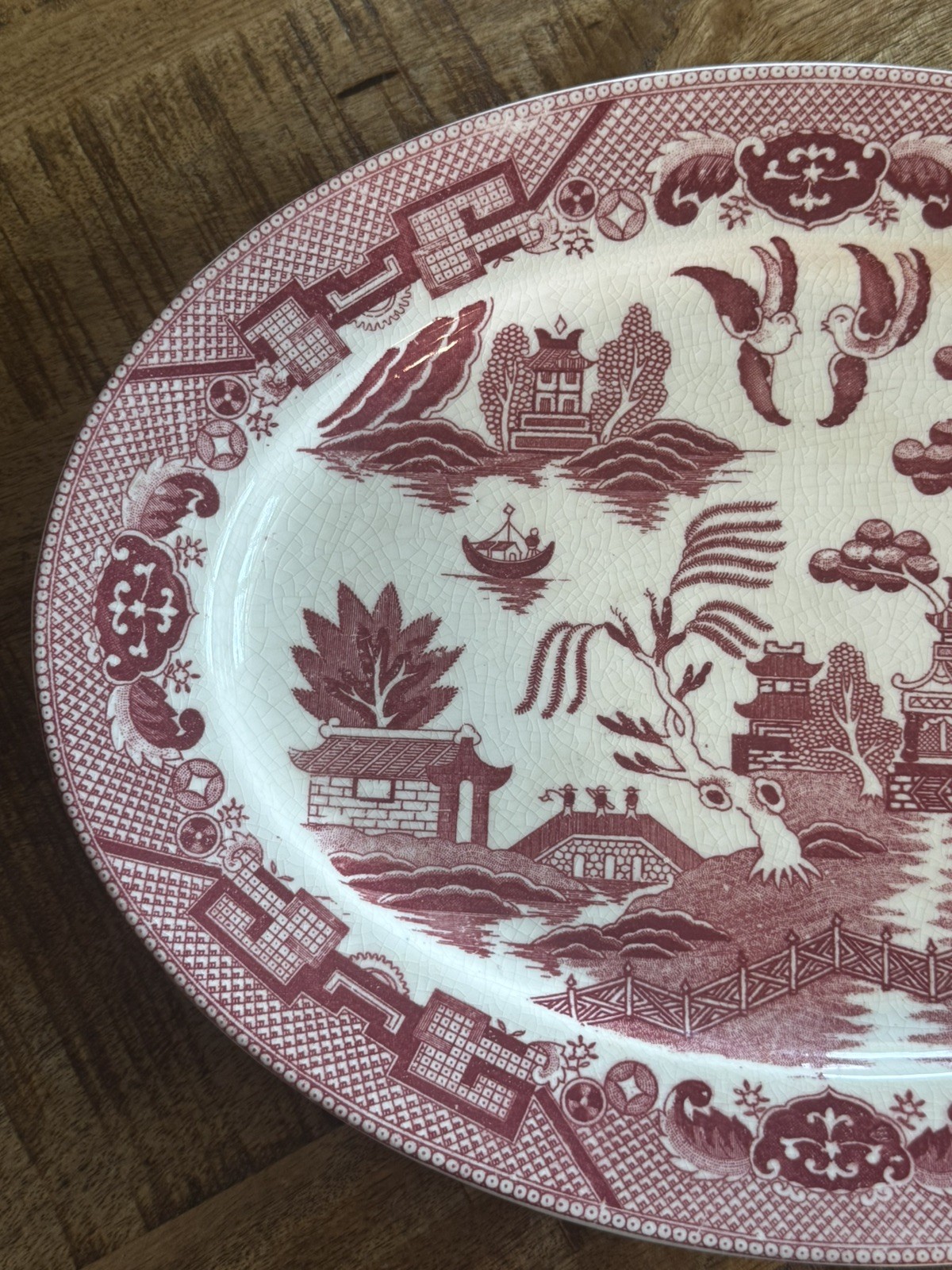 Vintage 1945-1952 Made In Occupied Japan Maruto Stamped Serving Platter 12.5”
