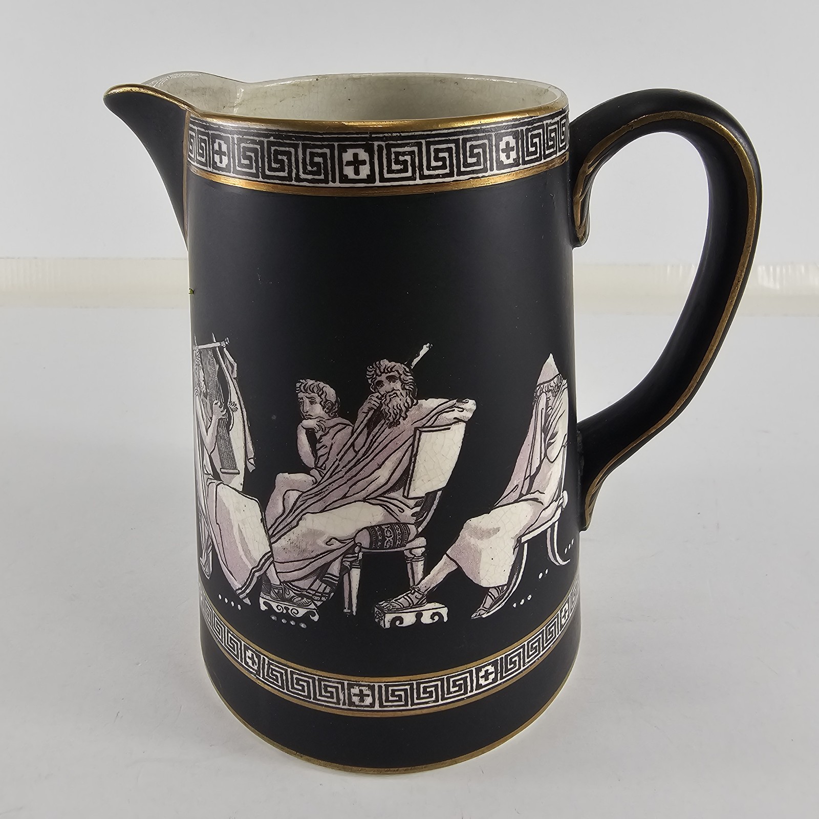 Vtg Pratt Fenton Old Greek Pitcher 5in