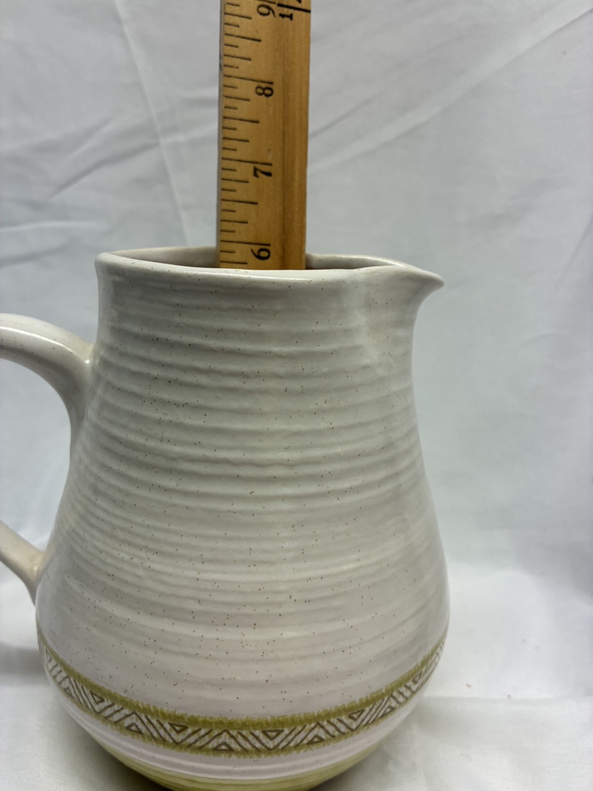 Vintage Franciscan Hacienda Green Medium Pitcher 6.25in MCM
