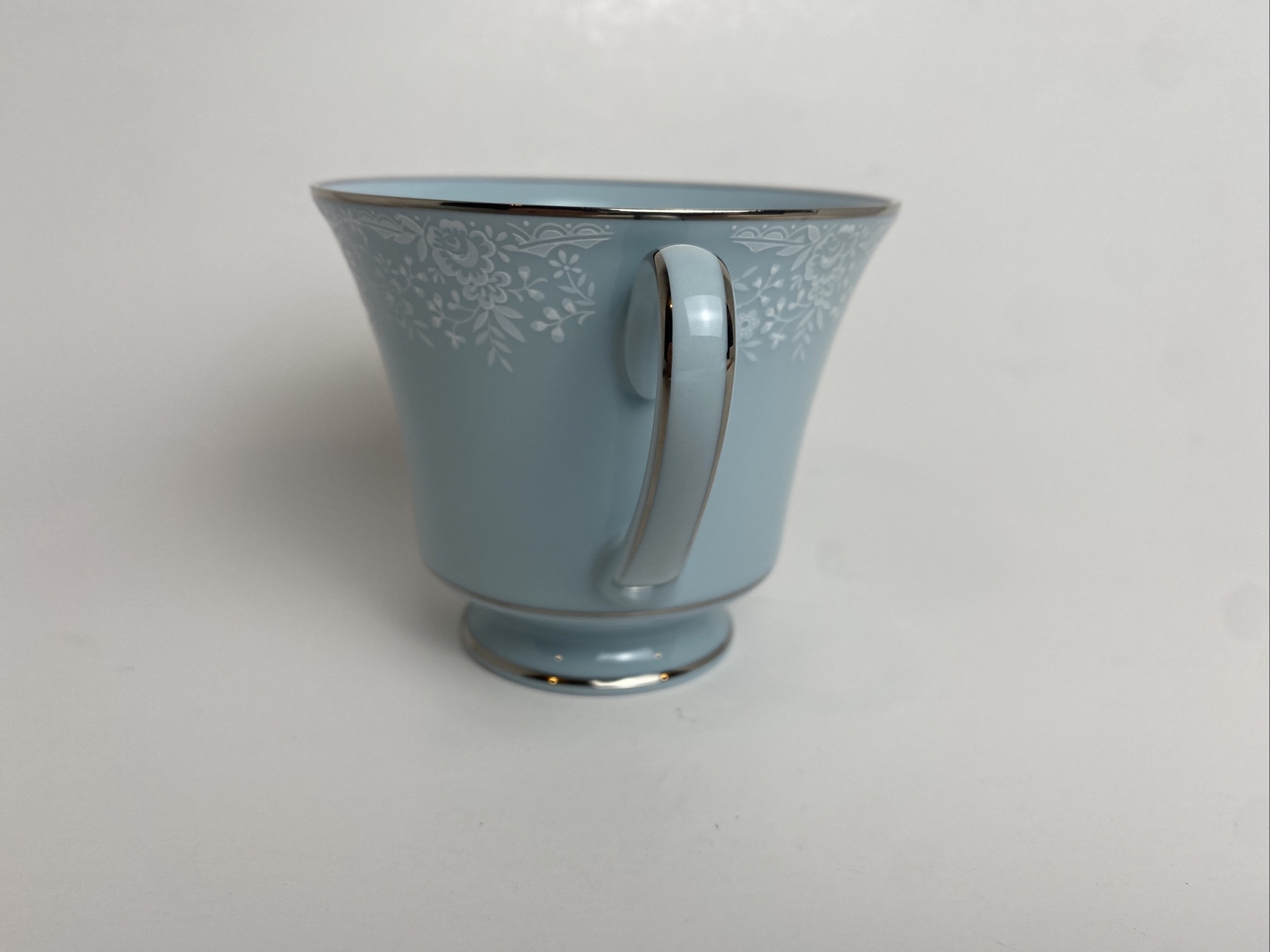 Noritake China Fidelity Cup & Saucer Baby Blue With Gold Trim 8003 W81