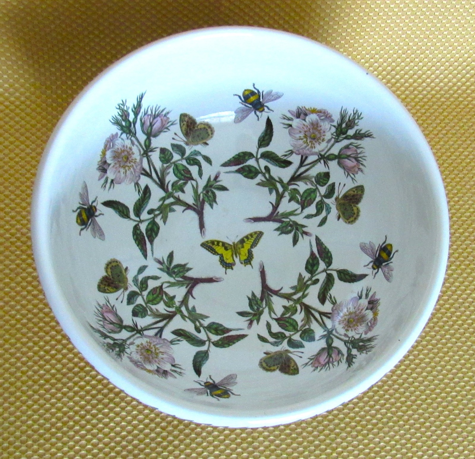 PORTMEIRION BOTANIC GARDEN LARGE SALAD SERVING BOWL 11″ BUTTERFLIES & BEES