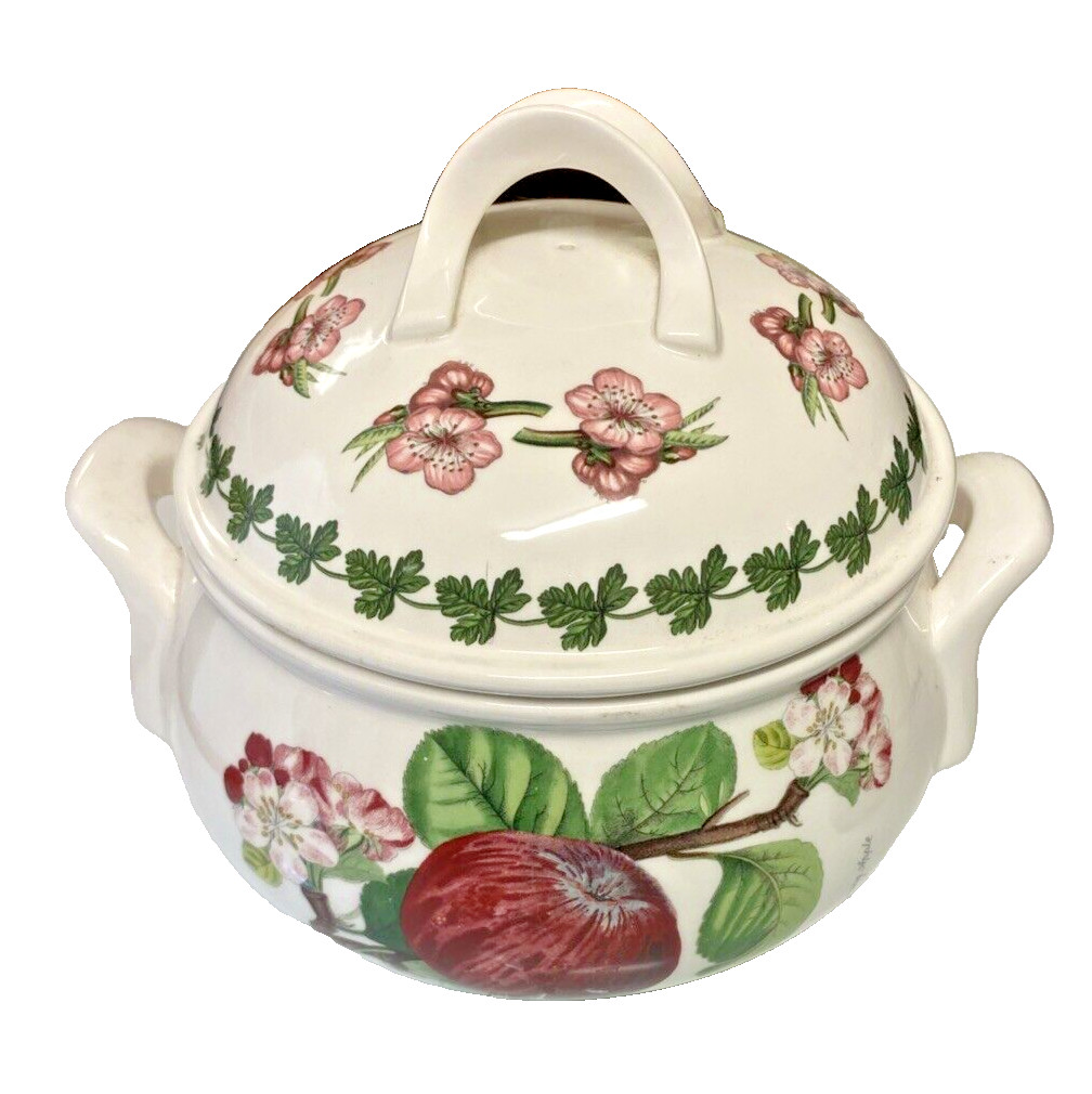 Portmeirion Pomona Hoary Morning Apple 2.5 qt 4pt Covered Casserole Dish Britain