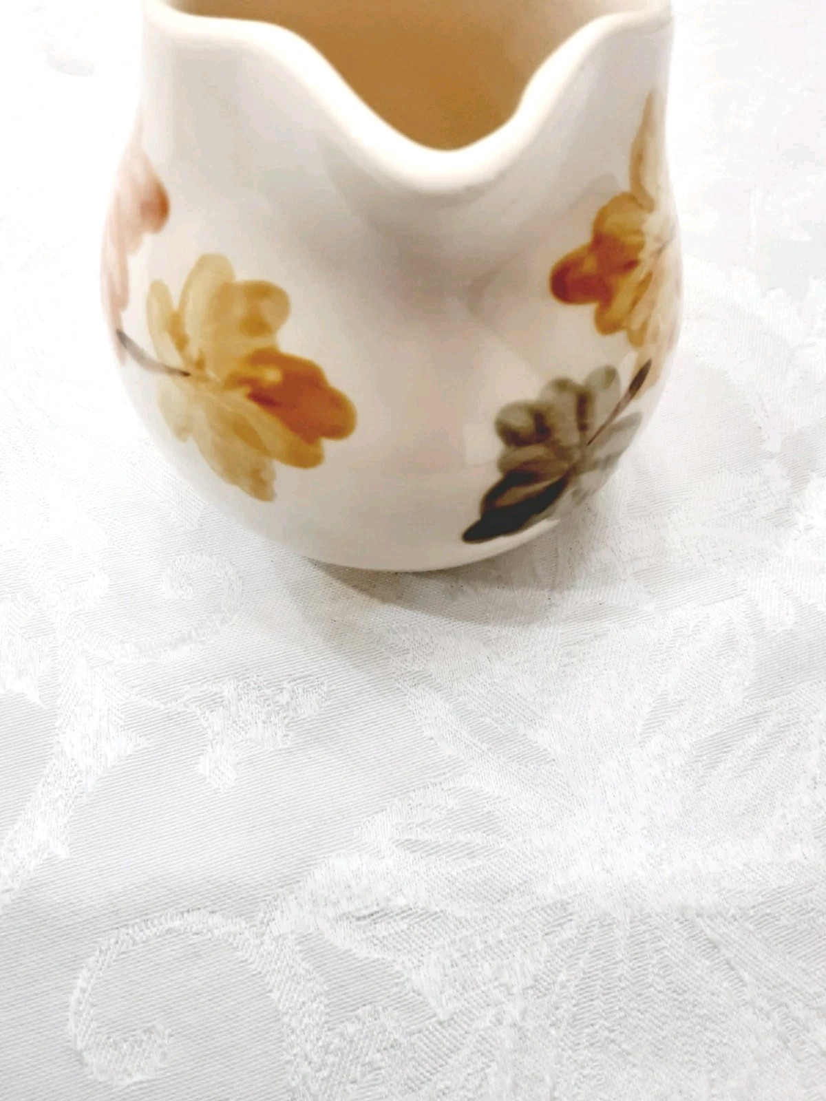 FRANCISCAN October Creamer Fall Leaves Multicolor USA Vintage