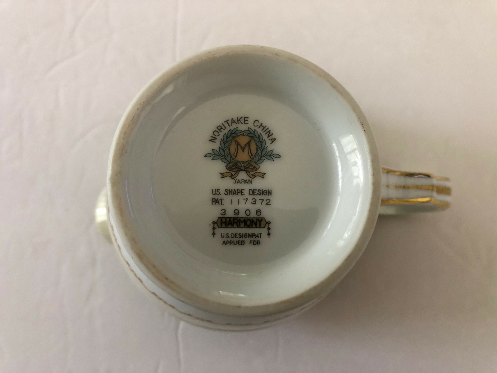 Noritake China Harmony 3906 Gold Trim, Red Floral Border – CREAMER