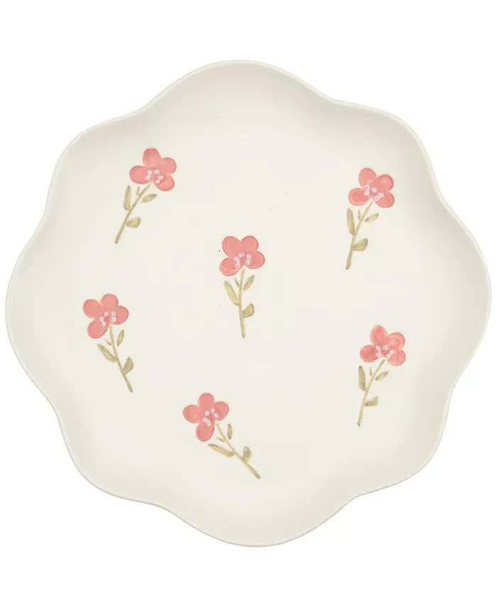 Haven Floral Scalloped Salad Plates 9 in. Set of 4