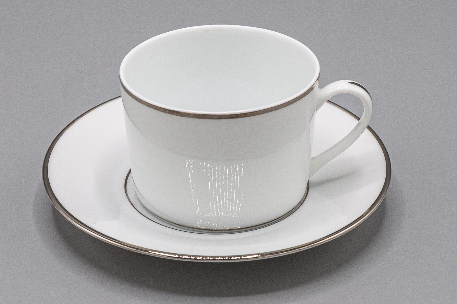 Bernardaud Limoges Cristal Flat Cup & Saucers Set of 6 – FREE USA SHIPPING