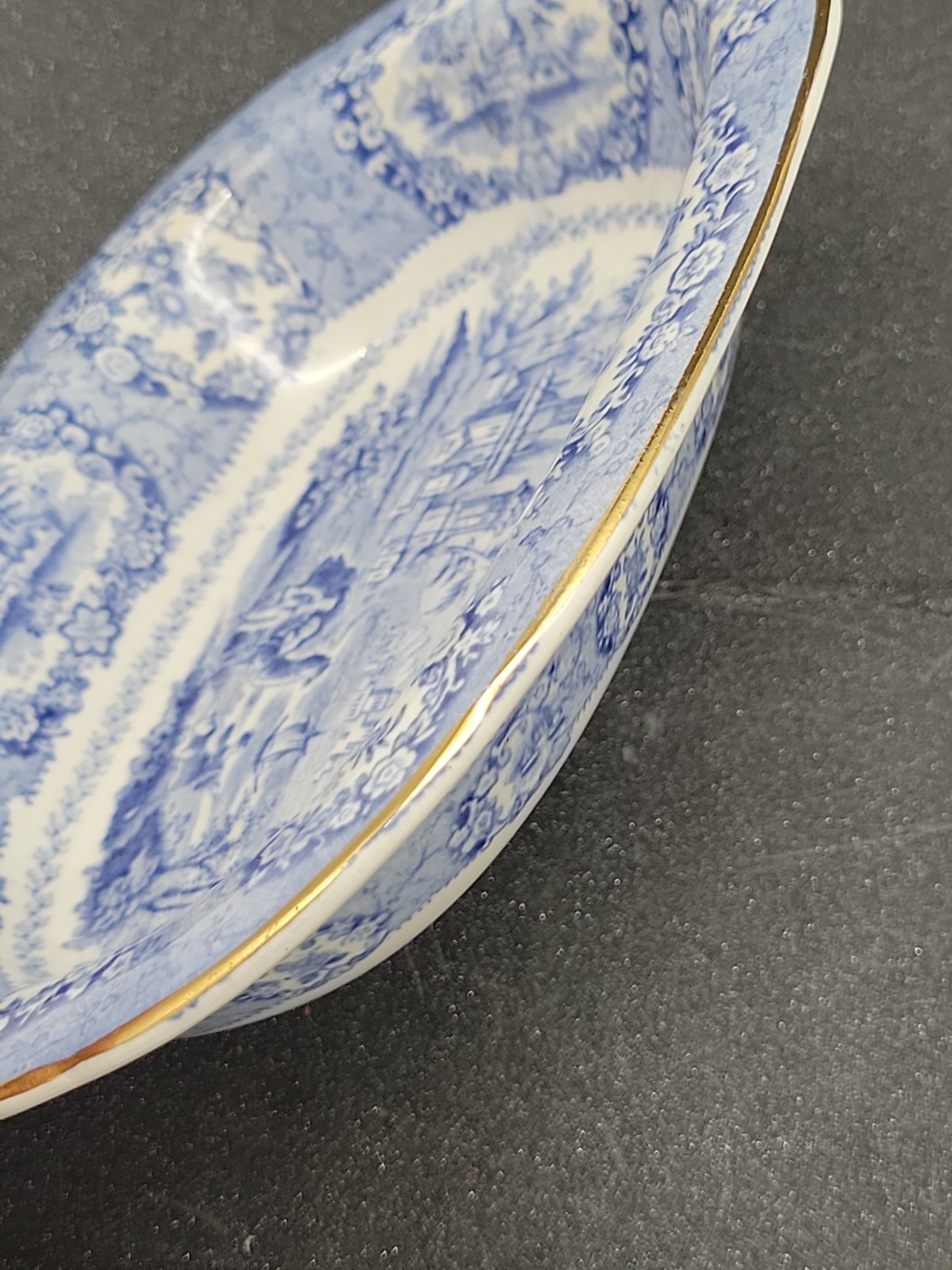 Antique Ridgways England Oriental Transferware Open Vegetable Dish 8.5″ x 6.75″