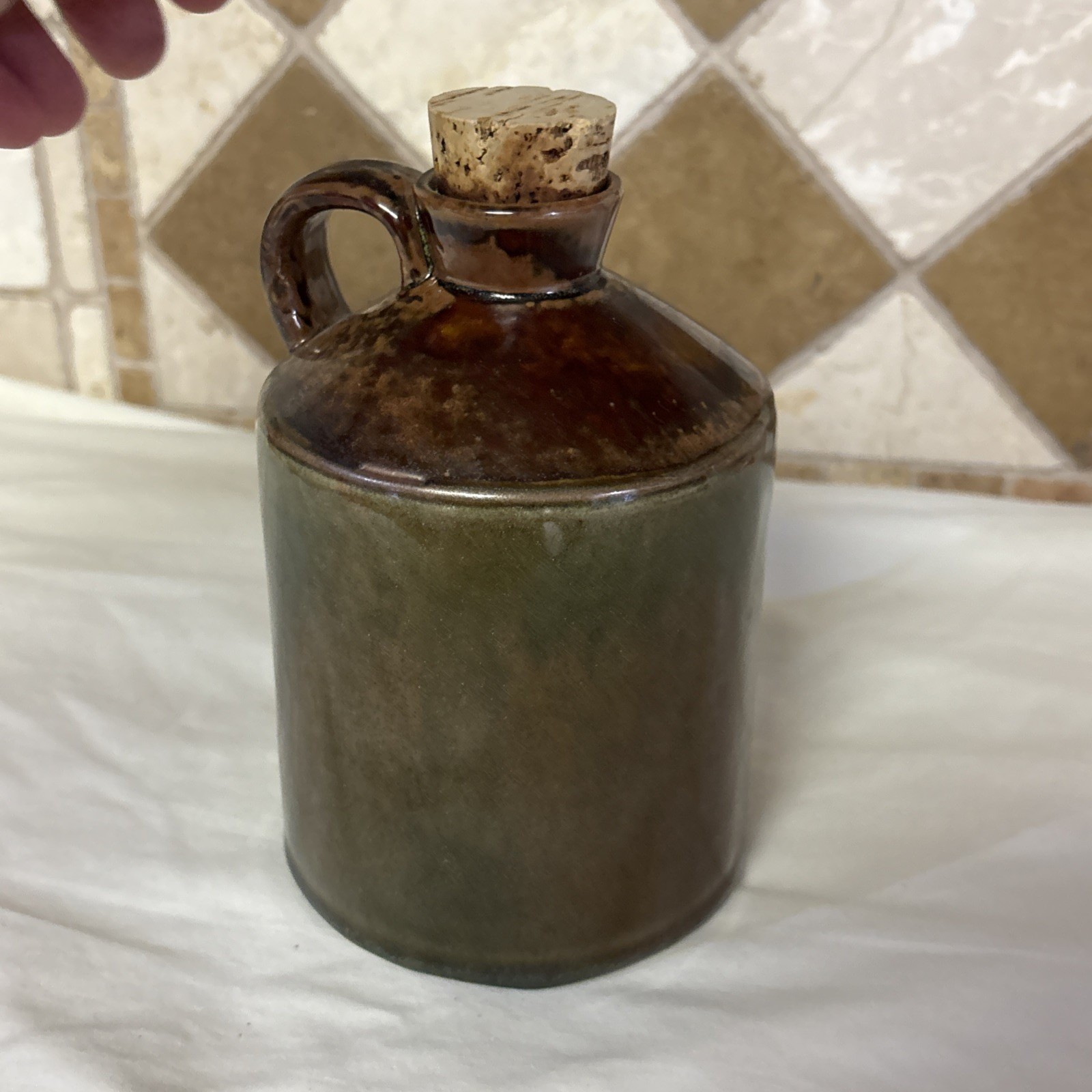 Vintage Rooster Country Clutter Stoneware Jug