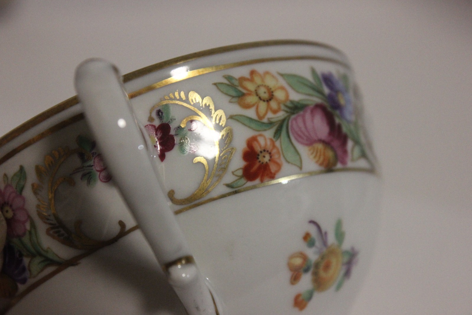 Schumann Bavaria Dresden Empress Chateau Flat Teacup & Saucer Set, 12 Sets Avail