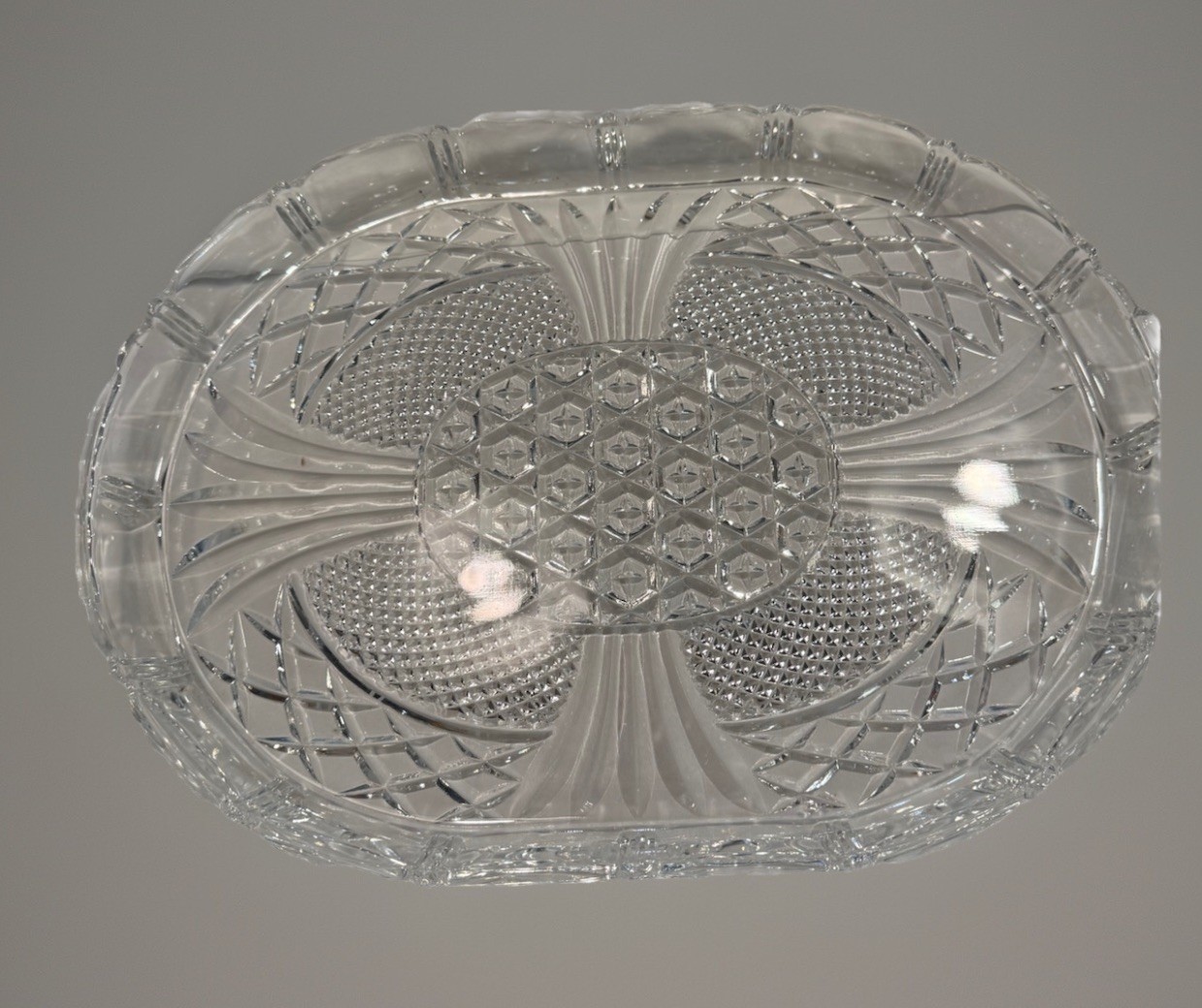 Shannon Crystal By Godinger 24% Lead Crystal Vintage Heavy Tray