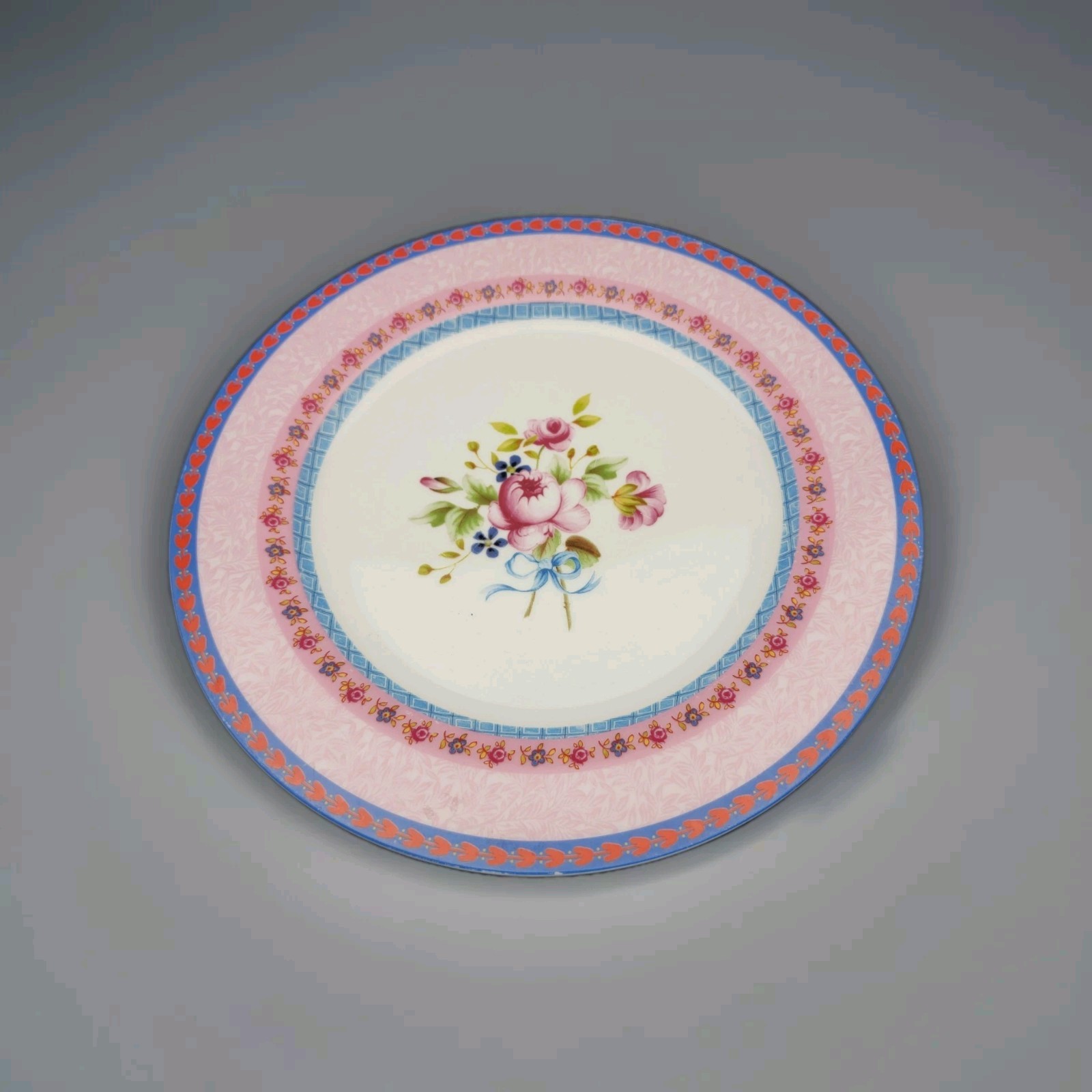 Katie Alice Country Cottage Garden Dinner Plate floral Roses retired rare 11 In